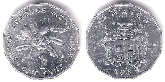 (64) Jamaica. 1987. 1 Cent (EBC)