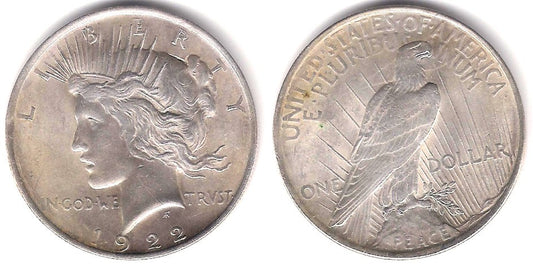 (150) Estados Unidos de América. 1922. 1 Dollar (EBC) (Plata)