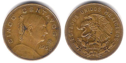 (426) Estados Unidos Mexicanos. 1958. 5 Centavos (MBC-)