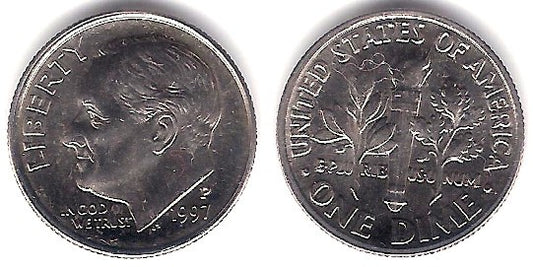 (195a) Estados Unidos de América. 1997(P). 1 Dime (EBC)