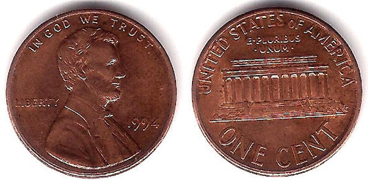 (201b) Estados Unidos de América. 1994. 1 Cent (MBC)