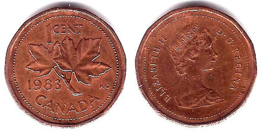 (132) Canadá. 1983. 1 Cent (MBC)