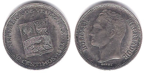 (Y41a) Venezuela. 1988. 50 Centimos (SC)