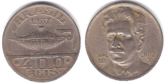 (539) Brasil. 1937. 400 Reis (MBC)