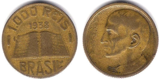 (541) Brasil. 1938. 1000 Reis (MBC-)