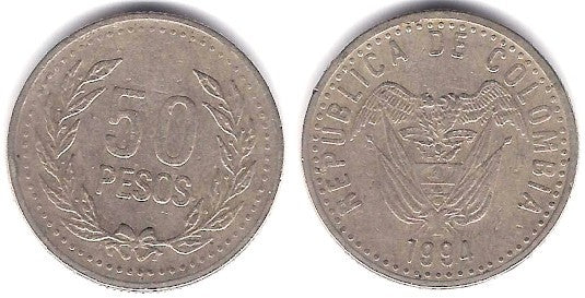 (283.1) Colombia. 1994. 50 Pesos (MBC)