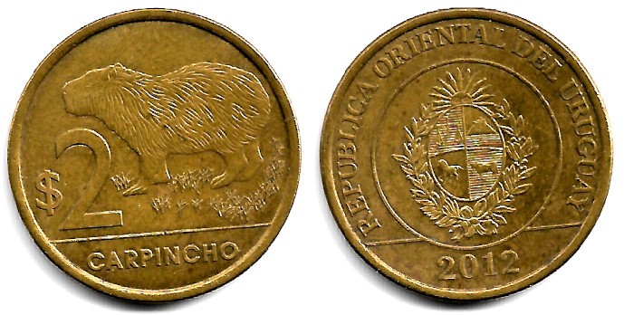 (136) Uruguay. 2012. 2 Pesos (MBC)