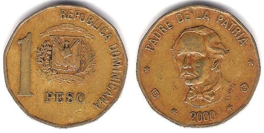 (80.2) República Dominicana. 2000. 1 Peso (MBC)