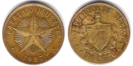 (105) Cuba. 1987. 1 Peso (MBC+)
