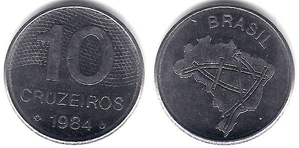 (592.1) Brasil. 1984. 10 Cruzeiros (EBC+)