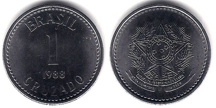 (605) Brasil. 1988. 1 Cruzado (EBC+)