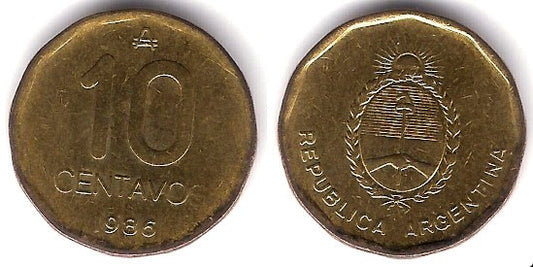 (98) Argentina. 1986. 10 Centavos (MBC)