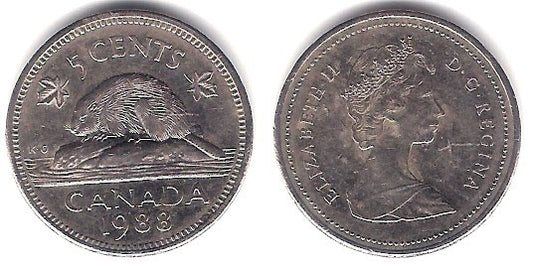(60.2a) Canadá. 1988. 10 Cents (MBC)