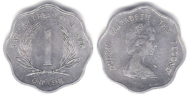 (10) Estados Orientales Caribeños. 1986. 1 Cent (MBC+)