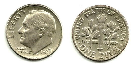 (195a) Estados Unidos de América. 1982(D). 1 Dime (EBC)