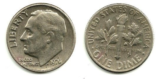 (195a) Estados Unidos de América. 1970(D). 1 Dime (MBC)