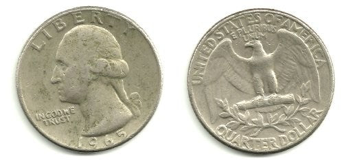 (164a) Estados Unidos de América. 1965. Quarter Dollar (BC)