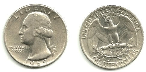 (164a) Estados Unidos de América. 1965. Quarter Dollar (EBC)