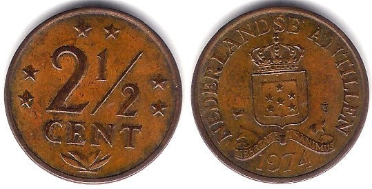 (9) Antillas Neerlandesas. 1974. 2½ Cents (BC+)