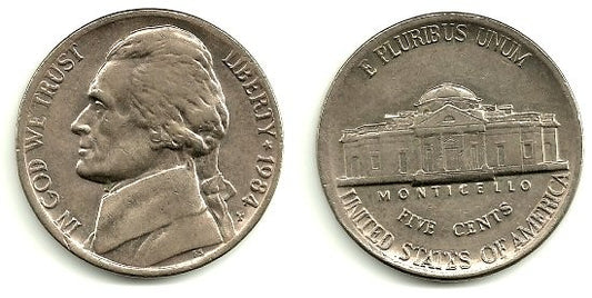 (A192) Estados Unidos de América. 1984(P). 5 Cents (MBC)