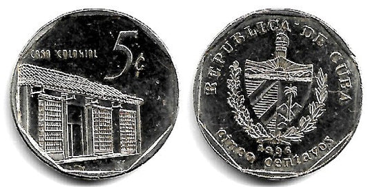 (575.2) Cuba. 1996. 5 Centavos (EBC)