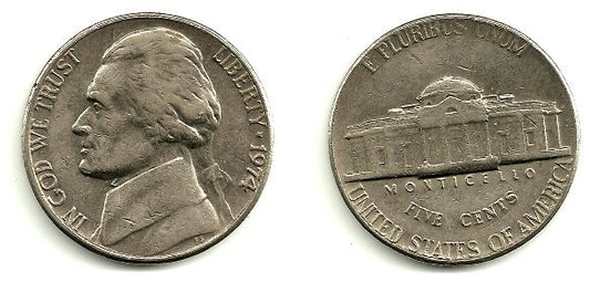 (A192) Estados Unidos de América. 1974. 5 Cents (MBC)