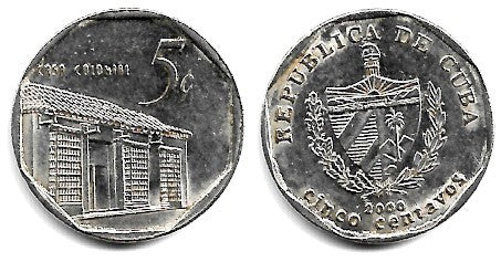 (575.2) Cuba. 2000. 5 Centavos (MBC+)