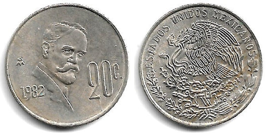 (442) Estados Unidos Mexicanos. 1982. 20 Centavos (MBC)