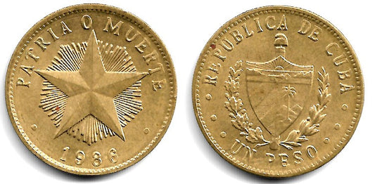 (105) Cuba. 1986. 1 Peso (EBC)