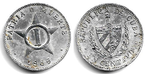 (33.2) Cuba. 1986. 1 Centavo (MBC)