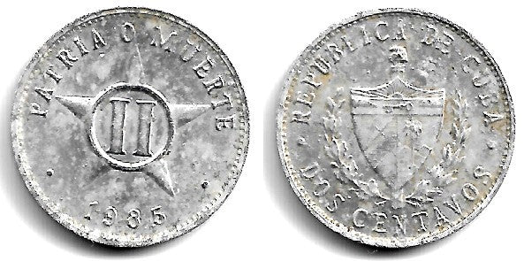 (104.2) Cuba. 1985. 2 Centavos (MBC)