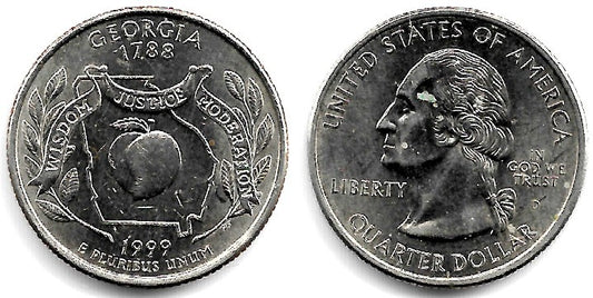 (296) Estados Unidos de América. 1999(D). Quarter Dollar (EBC) Georgia