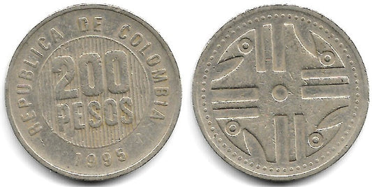 (287) Colombia. 1995. 200 Pesos (MBC)