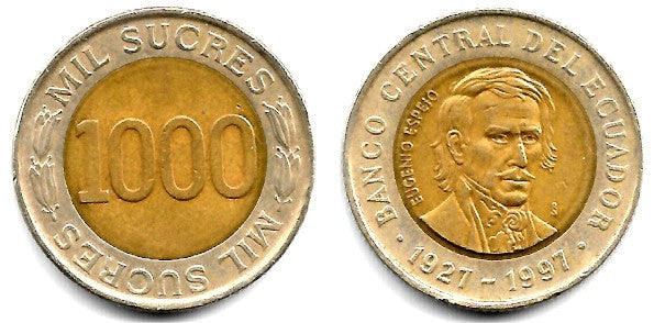 (103) Ecuador. 1997. 1000 Sucres (EBC)