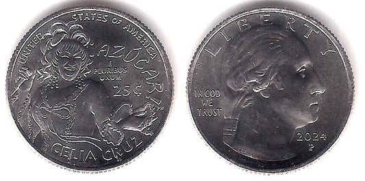 Estados Unidos de América. 2024(P). Quarter Dollar (SC) Celia Cruz