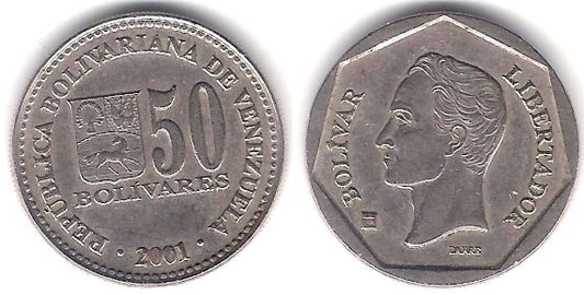 (Y82) Venezuela. 2001. 50 Bolivares (MBC)