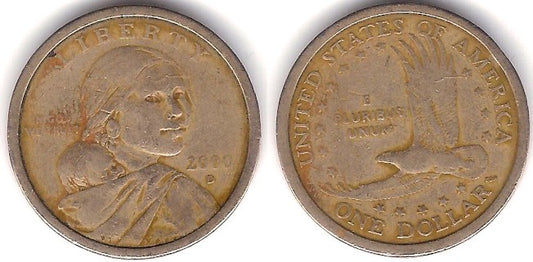 (310) Estados Unidos de América. 2000(D). 1 Dollar (RC+/BC-)