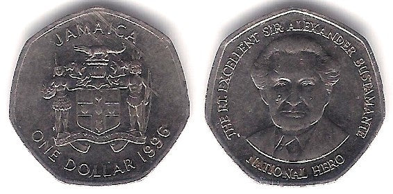 (164) Jamaica. 1996. 1 Dollar (MBC)