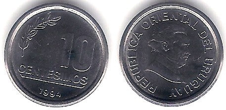 (102) Uruguay. 1994. 10 Centesimos (SC)