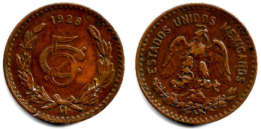 (422) Estados Unidos Mexicanos. 1928. 5 Centavos (MBC)