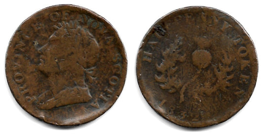 Canadá (Nueva Escocia). 1832. Half Penny Token (BC-)