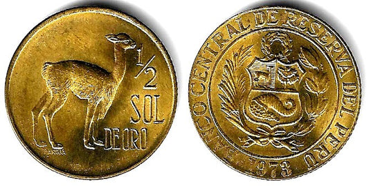 (247) Perú. 1973. ½ Sol de Oro (EBC-)