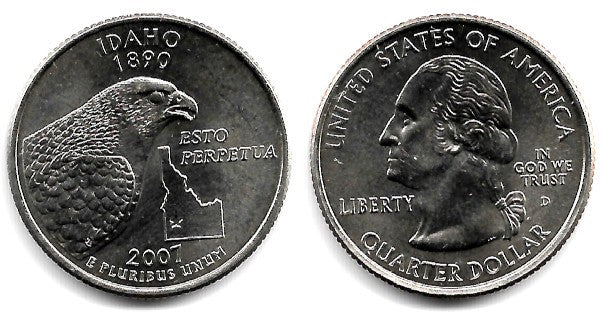 (398) Estados Unidos de América. 2007(D). Quarter Dollar (SC)