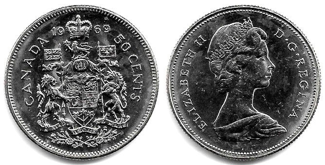 (75.1) Canadá. 1969. 50 Cents (EBC+)