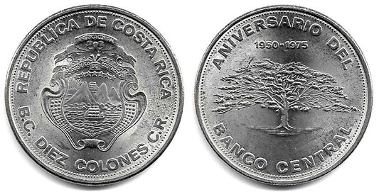 (204) Costa Rica. 1975. 10 Colones (SC)