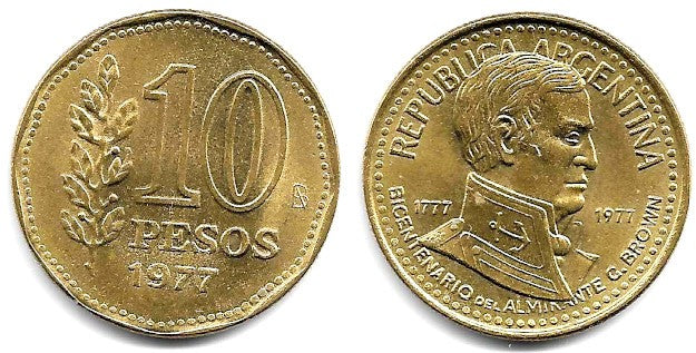 (72) Argentina. 1977. 10 Pesos (SC)